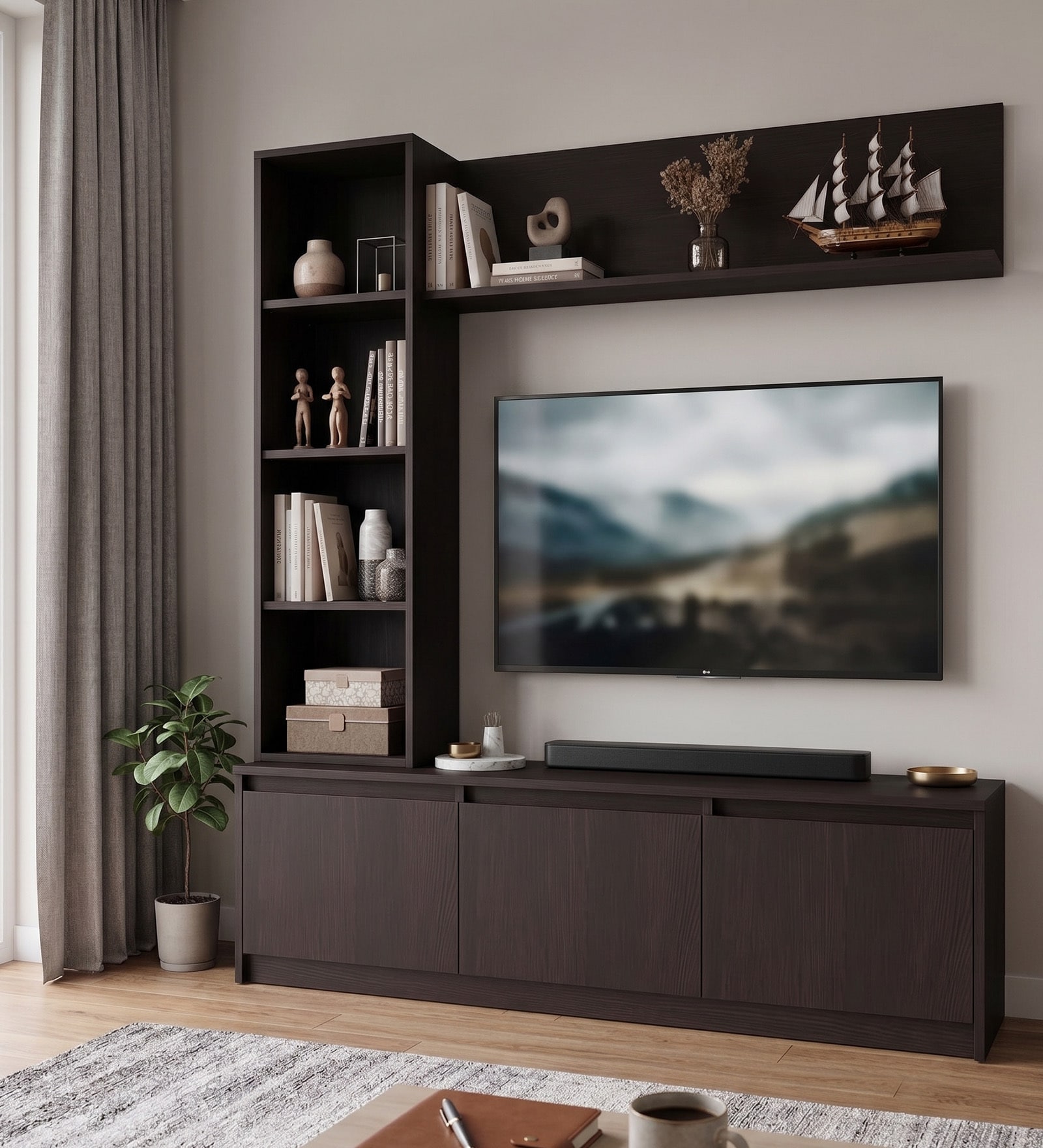 Skifer TV Unit in Wenge Finish Skifer TV Unit in Wenge Finish