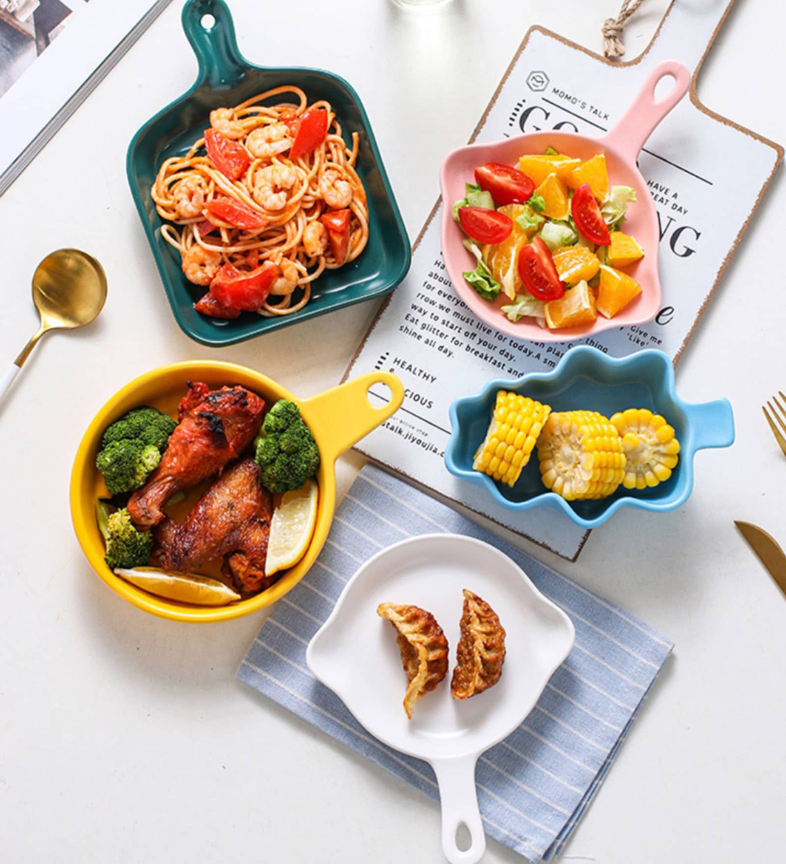 Skillet White Ceramic Baking Tray Skillet White Ceramic Baking Tray