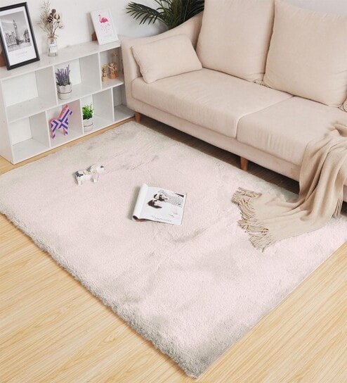 Skin Solid Polyester 3 X 5 Feet Machine Made Carpet