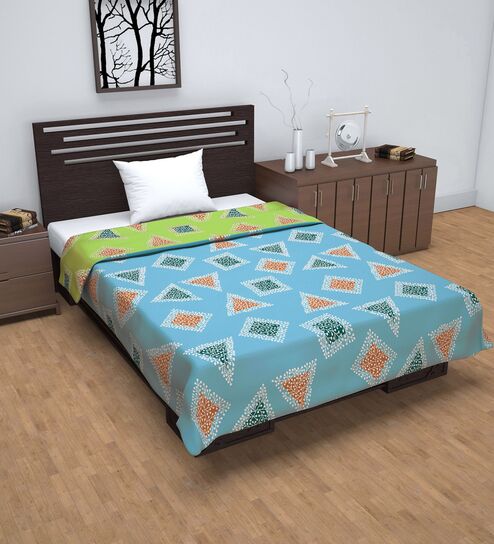 Sky Olive Microfiber Geometric 120 Gsm Single Dohar