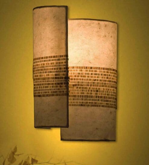 Skyline Stripes  Banana Fibre Wall Lamp