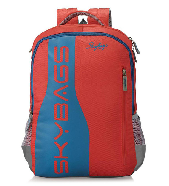 skybags pixel plus 04 orange backpack