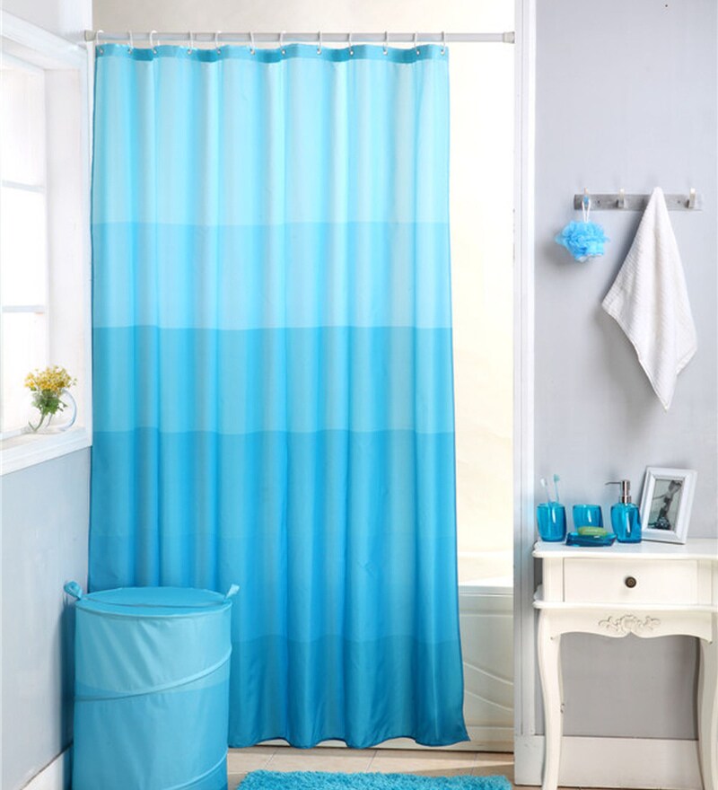 Buy Skipper Blue Pvc 70 X 78 Shower Curtain Online Shower