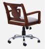 Skardin Solid Wood Ergonomic Chair in Scratch Resistant Honey Oak Finish