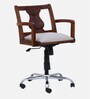Skardin Solid Wood Ergonomic Chair in Scratch Resistant Honey Oak Finish