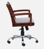 Skardin Solid Wood Ergonomic Chair in Scratch Resistant Honey Oak Finish