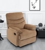 Skelton Fabric 1 Seater Manual Recliner in Brown Colour
