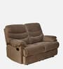 Skelton Fabric 2 Seater Recliner In Velvet Brown Finish