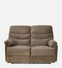 Skelton Fabric 2 Seater Recliner In Velvet Brown Finish