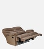 Skelton Fabric 2 Seater Recliner In Velvet Brown Finish