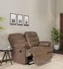 Skelton Fabric 2 Seater Recliner In Velvet Brown Finish