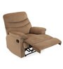 Skelton Fabric 1 Seater Manual Recliner in Brown Colour