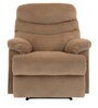 Skelton Fabric 1 Seater Manual Recliner in Brown Colour