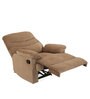 Skelton Fabric 1 Seater Manual Recliner in Brown Colour