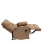 Skelton Fabric 1 Seater Manual Recliner in Brown Colour