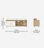 Skiddo TV Unit In European Oak & White Finish