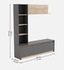 Skifer TV Unit in Beige and Grey Finish Skifer TV Unit in Beige and Grey Finish