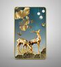 Sky Blue & Gold Deer Rectangular Wall Art 12 x 18 Inch