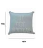 Sky Blue & Natural 100% Cotton Hip Hop 16X16 Inches Knitted Cushion Cover