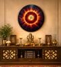 Sky Blue & OM Round Wall Art 15 Inch