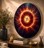 Sky Blue & OM Round Wall Art 15 Inch