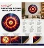 Sky Blue & OM Round Wall Art 15 Inch