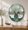 Sky Blue & White Flower Round Wall Art 15 Inch