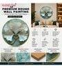 Sky Blue & White Flower Round Wall Art 15 Inch