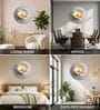 Sky Blue & White Flower Round Wall Art 15 Inch