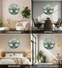 Sky Blue & White Flower Round Wall Art 15 Inch