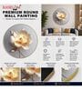 Sky Blue & White Flower Round Wall Art 15 Inch