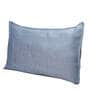 Sky Blue Solid 210TC Jute 17 x 27 Inches Pillow Covers (Set of 2)