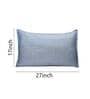 Sky Blue Solid 210TC Jute 17 x 27 Inches Pillow Covers (Set of 2)