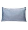 Sky Blue Solid 210TC Jute 17 x 27 Inches Pillow Covers (Set of 2)