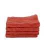 Set of 4 Orange Cotton 450 GSM Face Towels