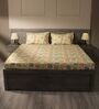 Sky Blue 144TC Cotton Flat Super King Bedsheet with 2 Pillow Covers
