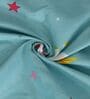 Sky Blue Wildlife 300 TC Cotton Blend Double Queen Size Bedsheet With 2 Pillow Covers