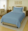 Sky Blue Cotton 1 Single Bedsheet with 1 Pillow Cover