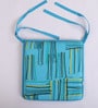 Sky Blue Cotton Geometric 16x16 inches Chair Pads (2Pcs)