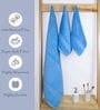 Sky Blue Cotton Solid  500 GSM Bath & Hand Towels Pack of 3 (1Bath 2 Hand)