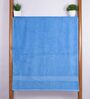 Sky Blue Cotton Solid  500 GSM Bath Towel (1Pc)