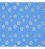 Sky Blue Floral 144 TC Cotton Queen Sized Bedsheet Bedsheet 2 Pillow Rose Collection
