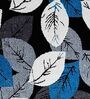 Sky Blue Floral Polyester 3 x 5 Feet Machine Made Carpet