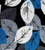 Sky Blue Floral Polyester 4 x 6 Feet Machine Made Carpet