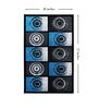 Sky Blue Geometrical Polyester 4 x 6 Feet Machine Made Carpet