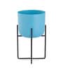 Sky Blue Metal Desk Desk Pot