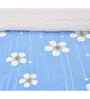 Sky Blue Microfiber Floral 180 GSM Double Size Reversible Comforter