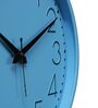 Sky Blue Plastic 12-Inch Embossed Easy Numbers (Quartz Movement) Wall Clock