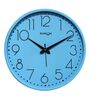 Sky Blue Plastic 12-Inch Embossed Easy Numbers (Quartz Movement) Wall Clock