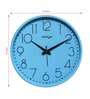 Sky Blue Plastic 12-Inch Embossed Easy Numbers (Quartz Movement) Wall Clock